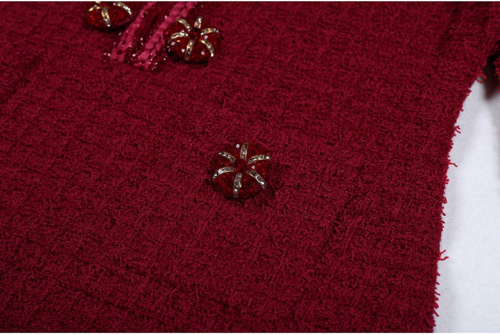 Elegante Gebreide Slim Fit Pailletten Jurk met Lange Mouwen