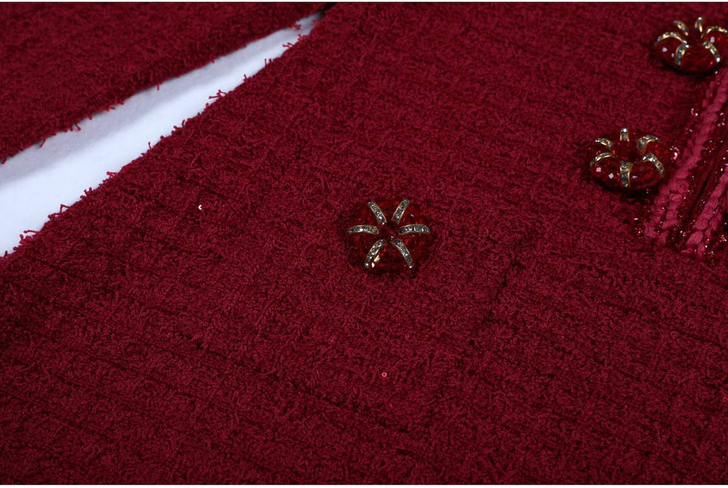 Elegante Gebreide Slim Fit Pailletten Jurk met Lange Mouwen