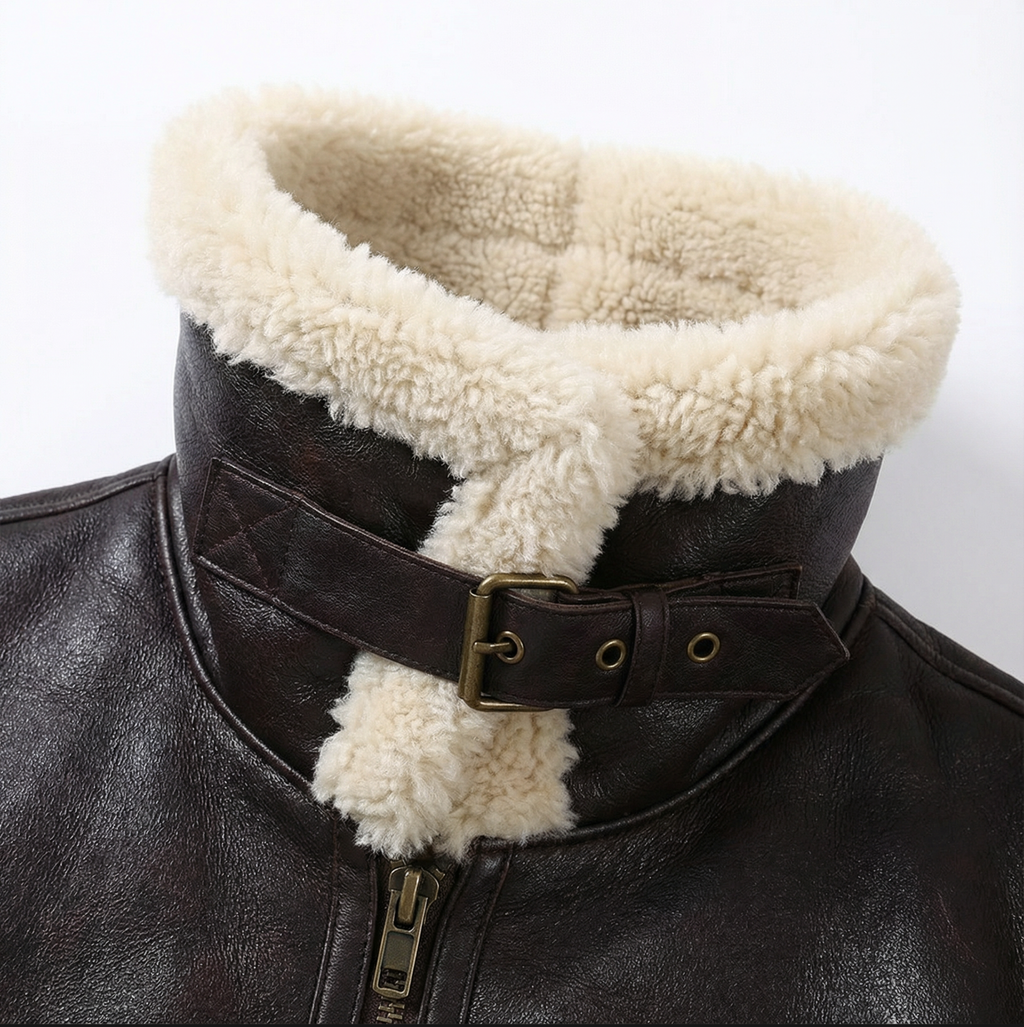 Dubbelzijdige imitatiebontjas met reverskraag